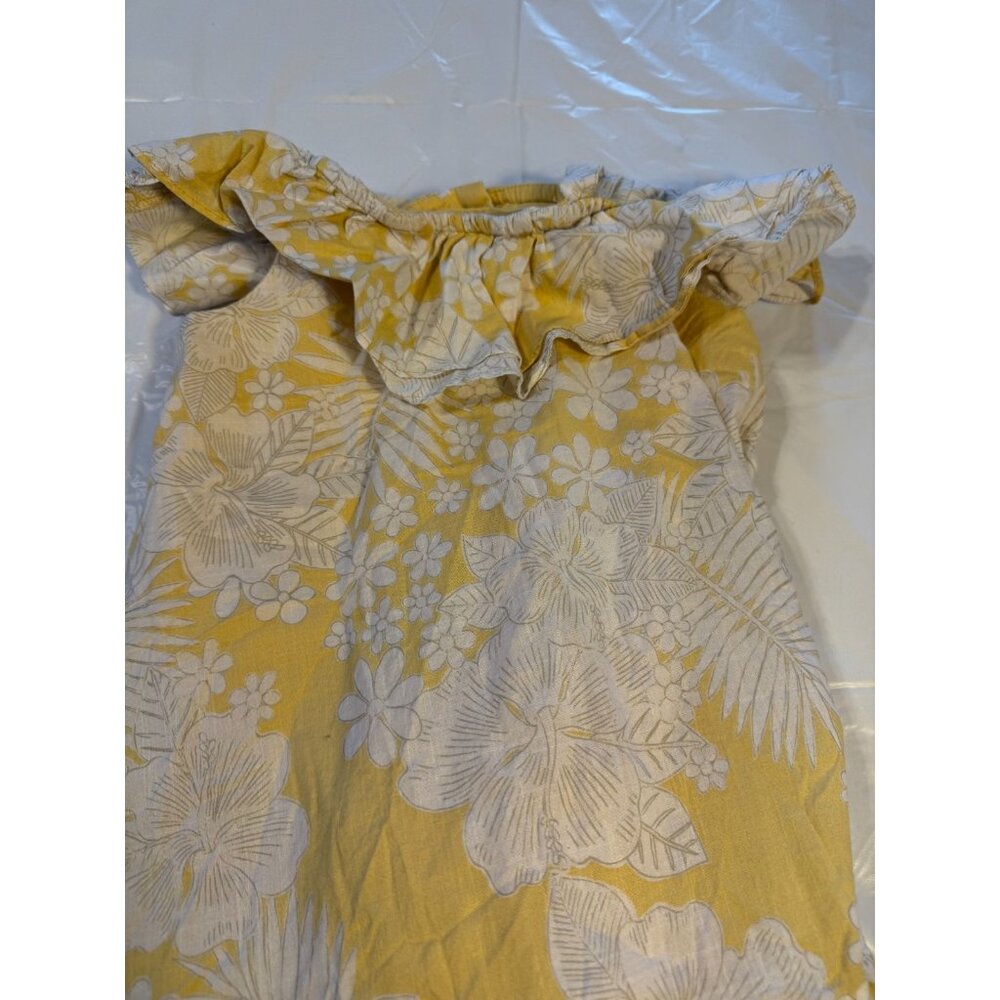 Janie and Jack Boutique Dress Girls Size 4 Yellow Sundress Ruffles Summer Dress